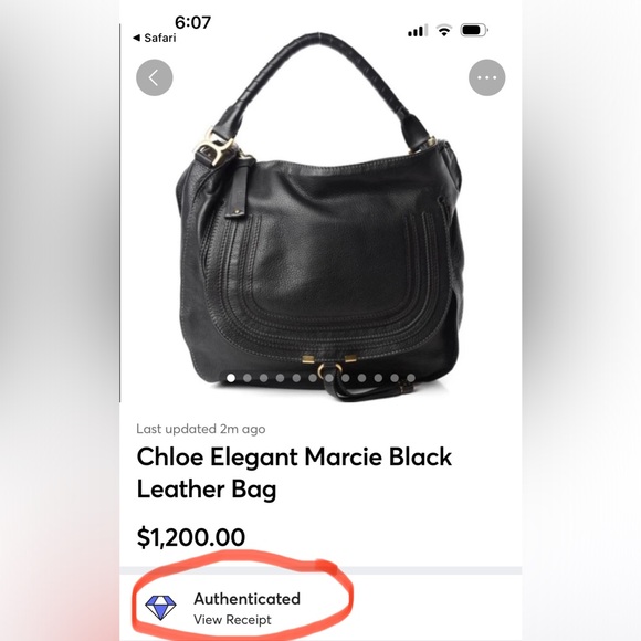 Chloe Elegant Marcie Black Leather Bag - Picture 15 of 16